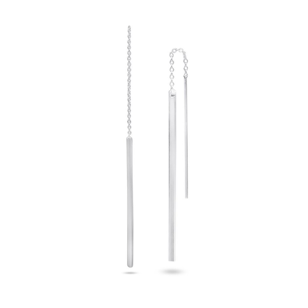 NEW Sterling Silver Bar Thread Earrings